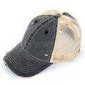 C.C Distressed Washed Cotton Ponytail Baseball Hat