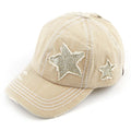 C.C Distressed Star Ponytail Baseball Hat