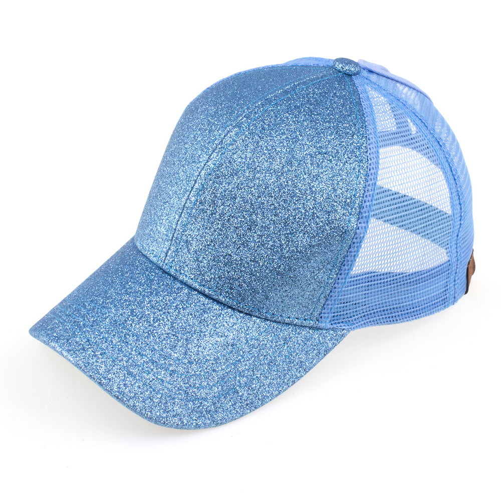 C.C Glitter Ponytail Baseball Cap
