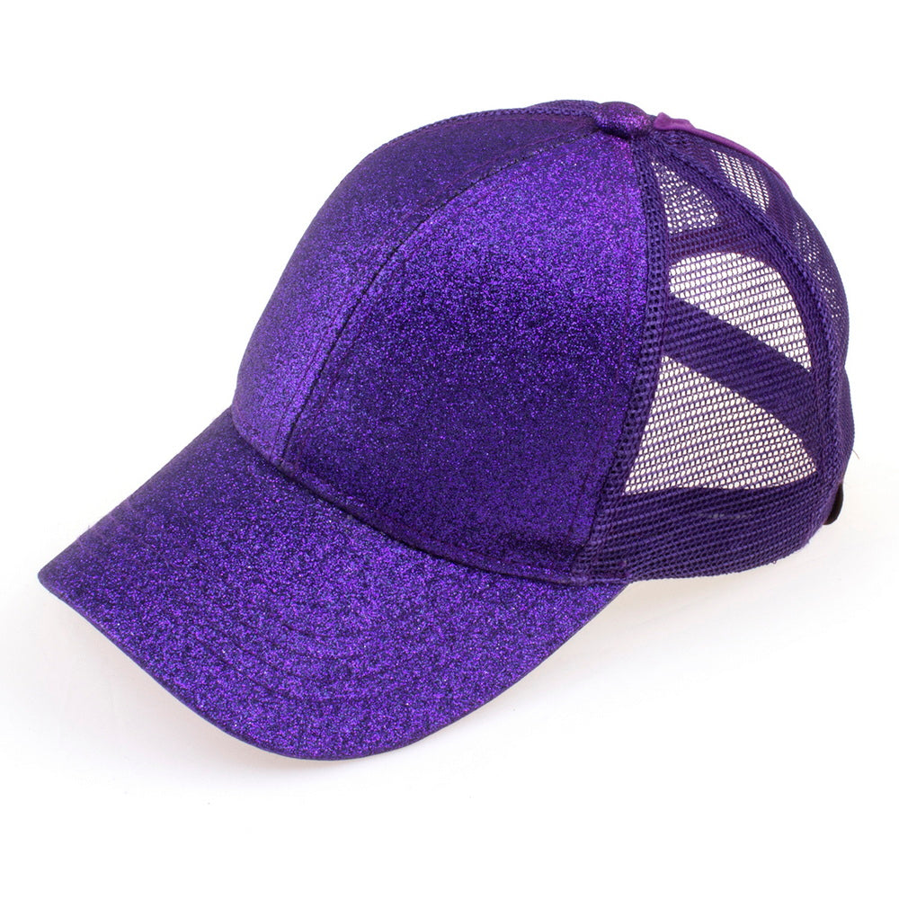 C.C Glitter Ponytail Baseball Cap
