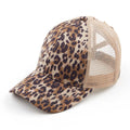 C.C Leopard Print Criss-Cross Ponytail Baseball Hat