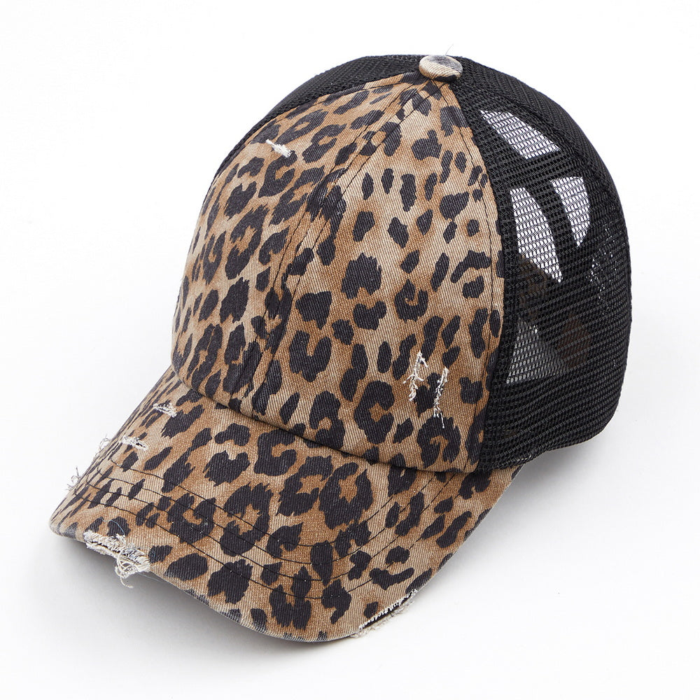 C.C Distressed Criss-Cross Ponytail Baseball Hat