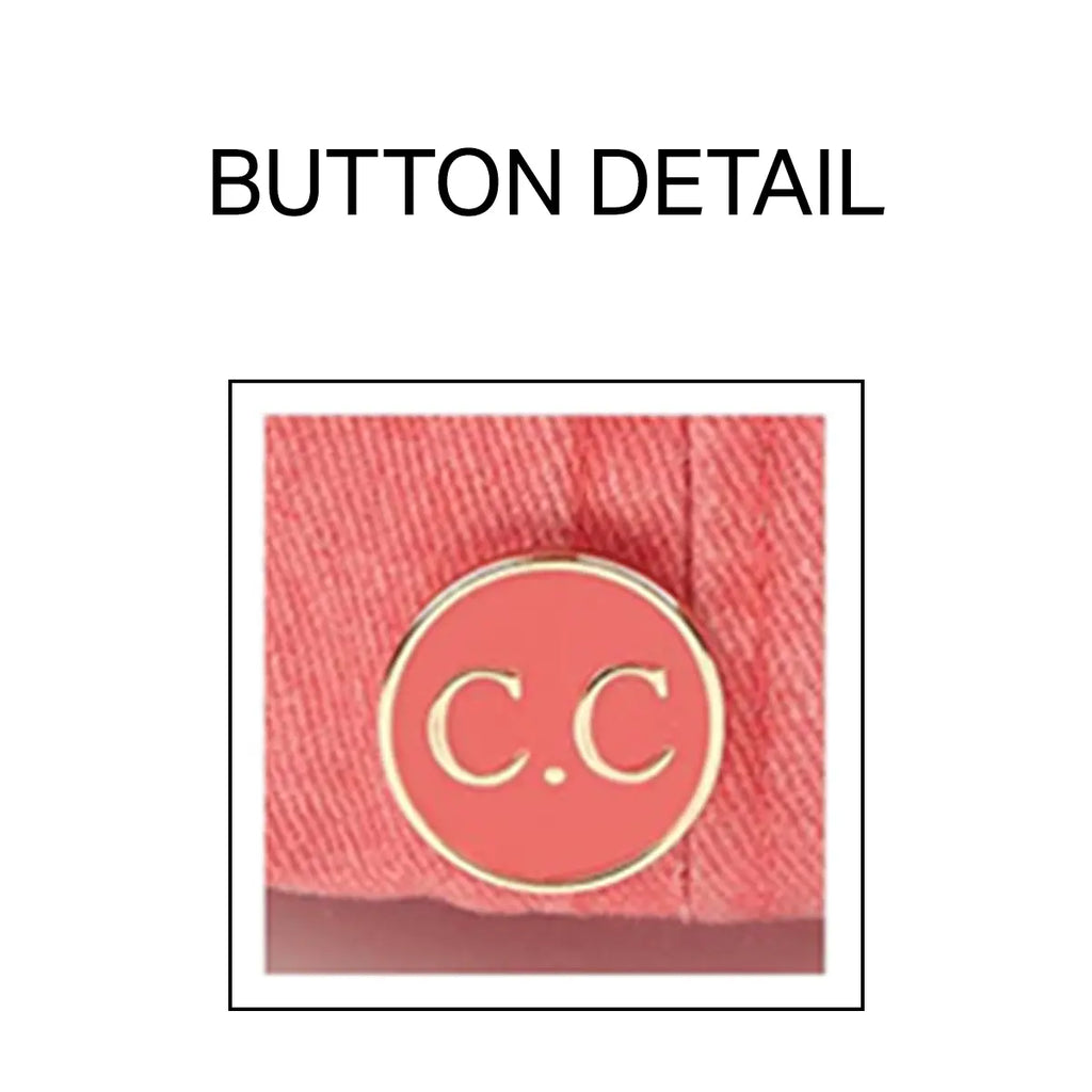 C.C Washed Denim Epoxy Button Criss-Cross Ponytail Hat