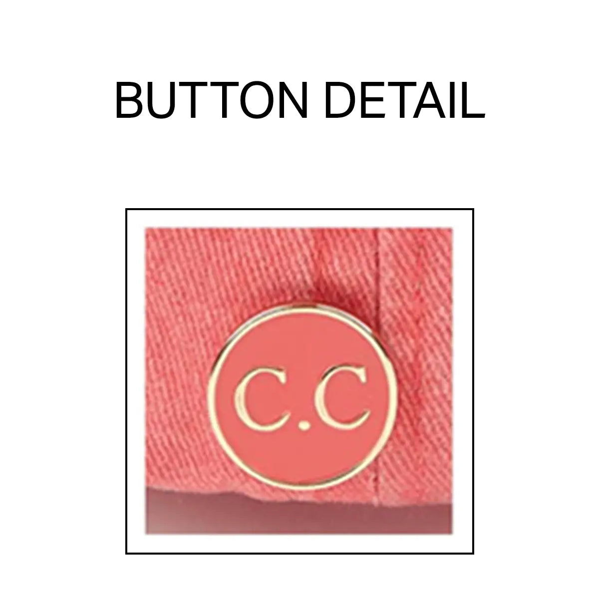 C.C Washed Denim Epoxy Button Criss-Cross Ponytail Hat