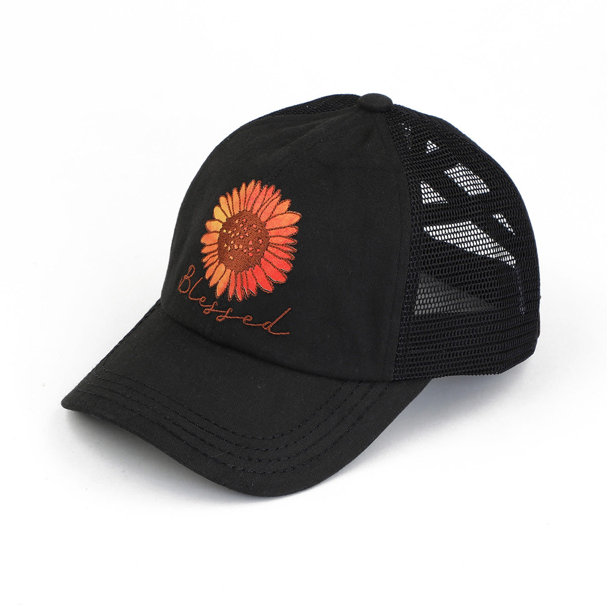 C.C Blessed Daisy Criss-Cross Ponytail Baseball Hat