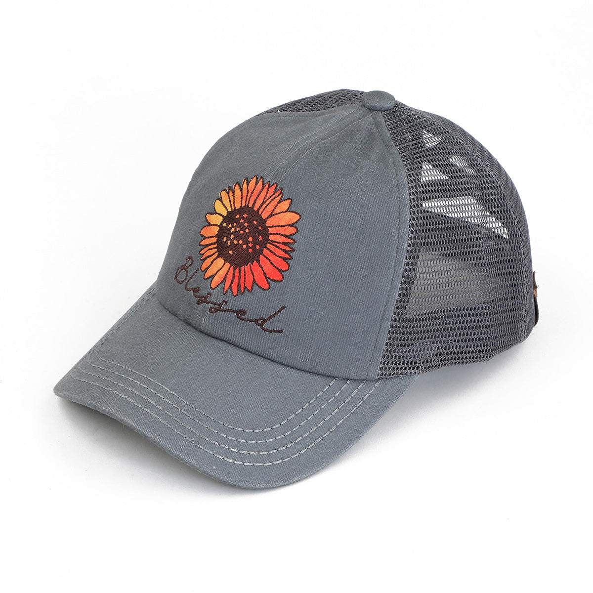 C.C Blessed Daisy Criss-Cross Ponytail Baseball Hat