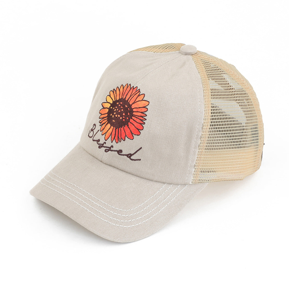 C.C Blessed Daisy Criss-Cross Ponytail Baseball Hat
