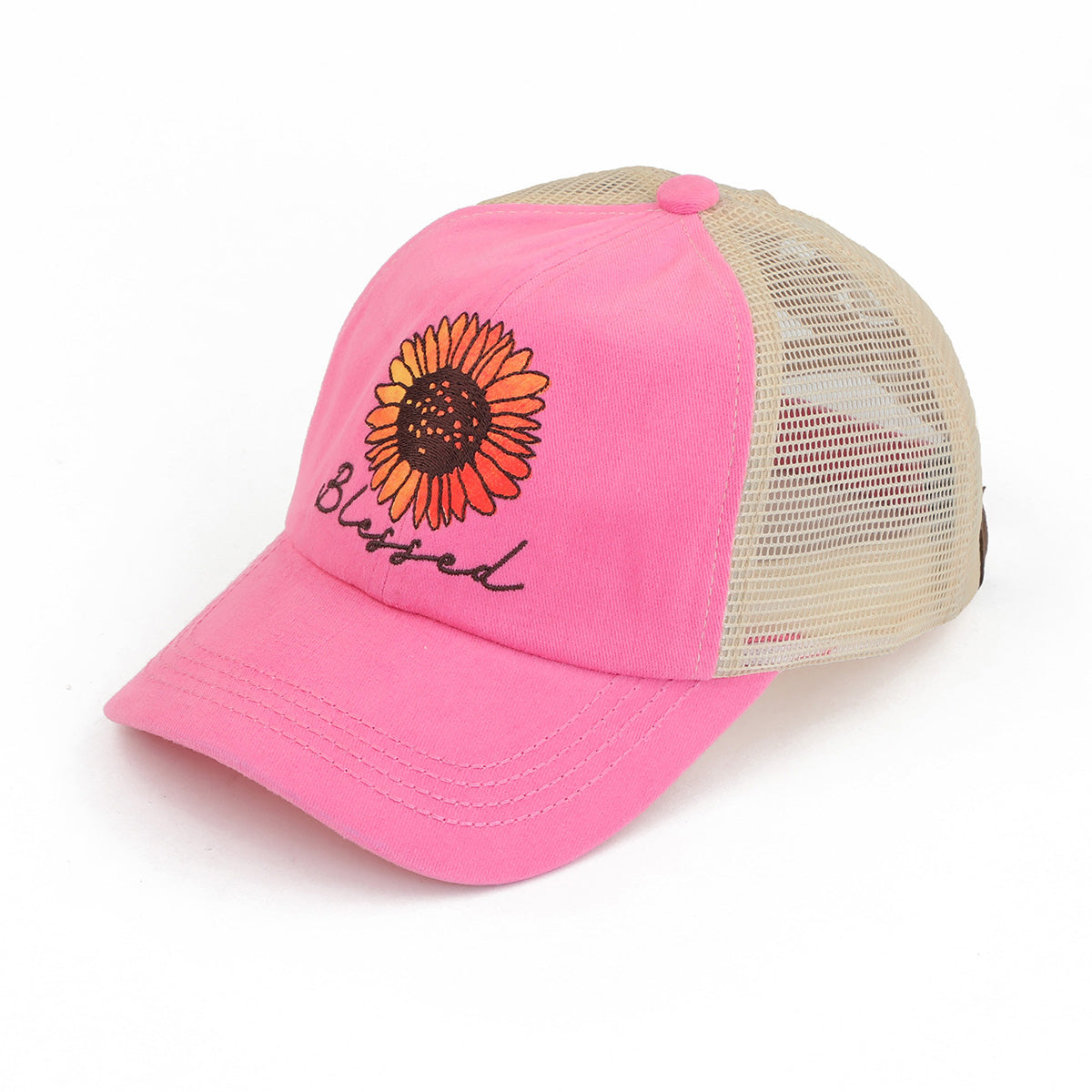 C.C Blessed Daisy Criss-Cross Ponytail Baseball Hat