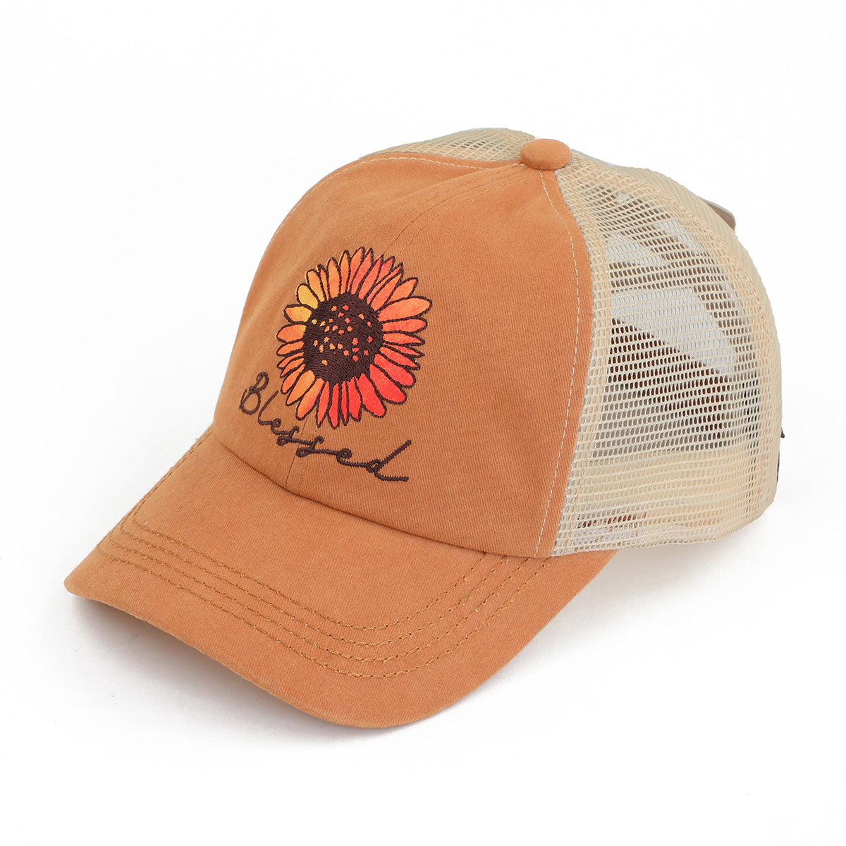C.C Blessed Daisy Criss-Cross Ponytail Baseball Hat