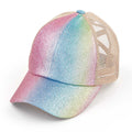 C.C Sparkle Glitter Criss-Cross Ponytail Baseball Cap