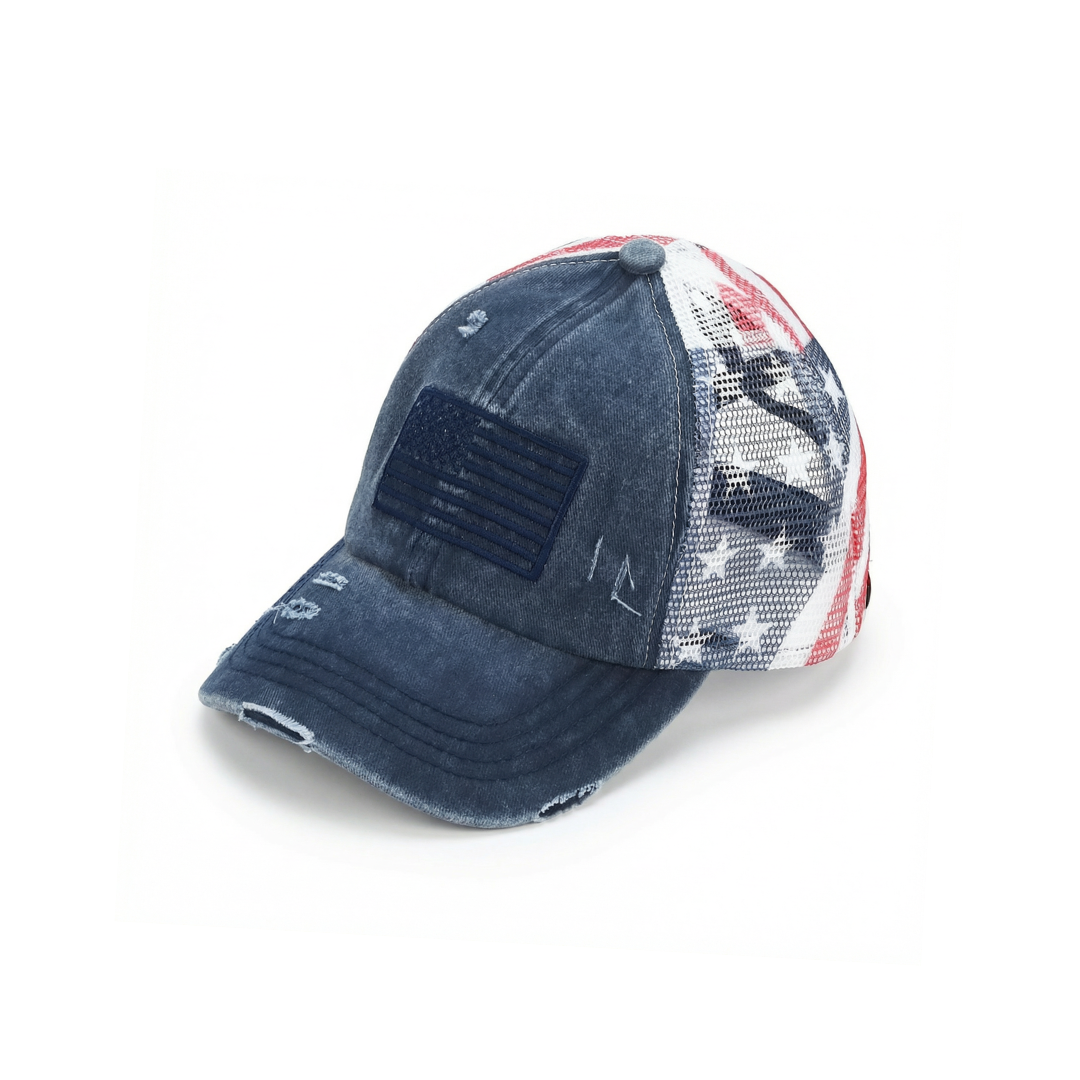 Patriotic Cotton Adjustable Women’s Baseball Cap