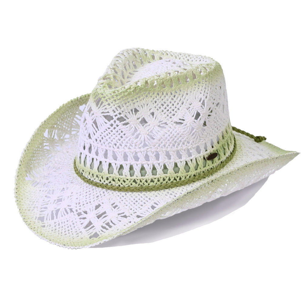 C.C Ombre Open Weave Cowboy Hat