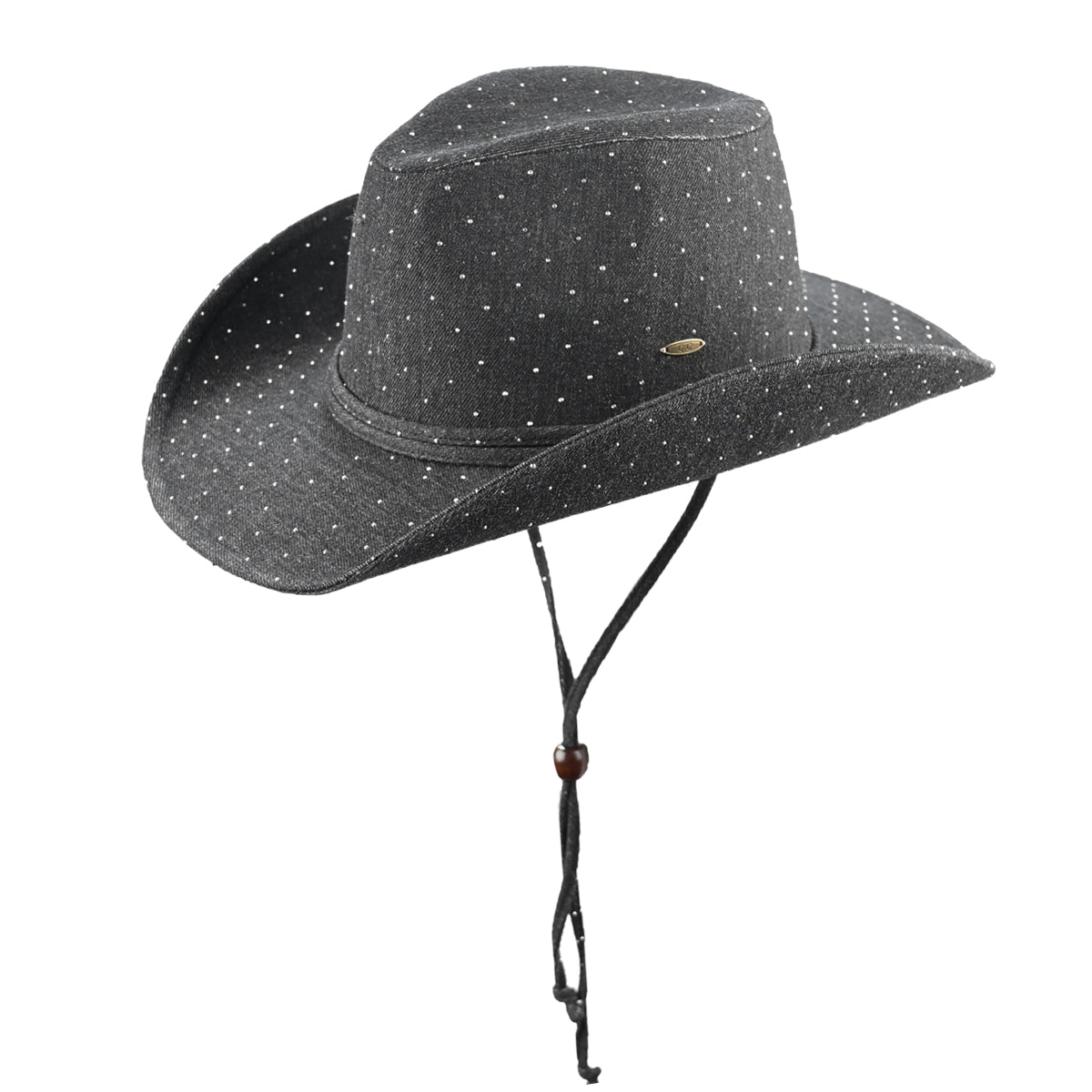 C.C Rhinestone Denim Cowboy Hat