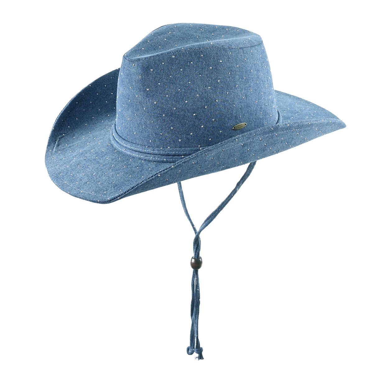 C.C Rhinestone Denim Cowboy Hat