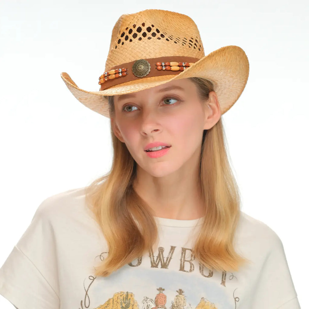 C.C Raffia Cowboy Hat