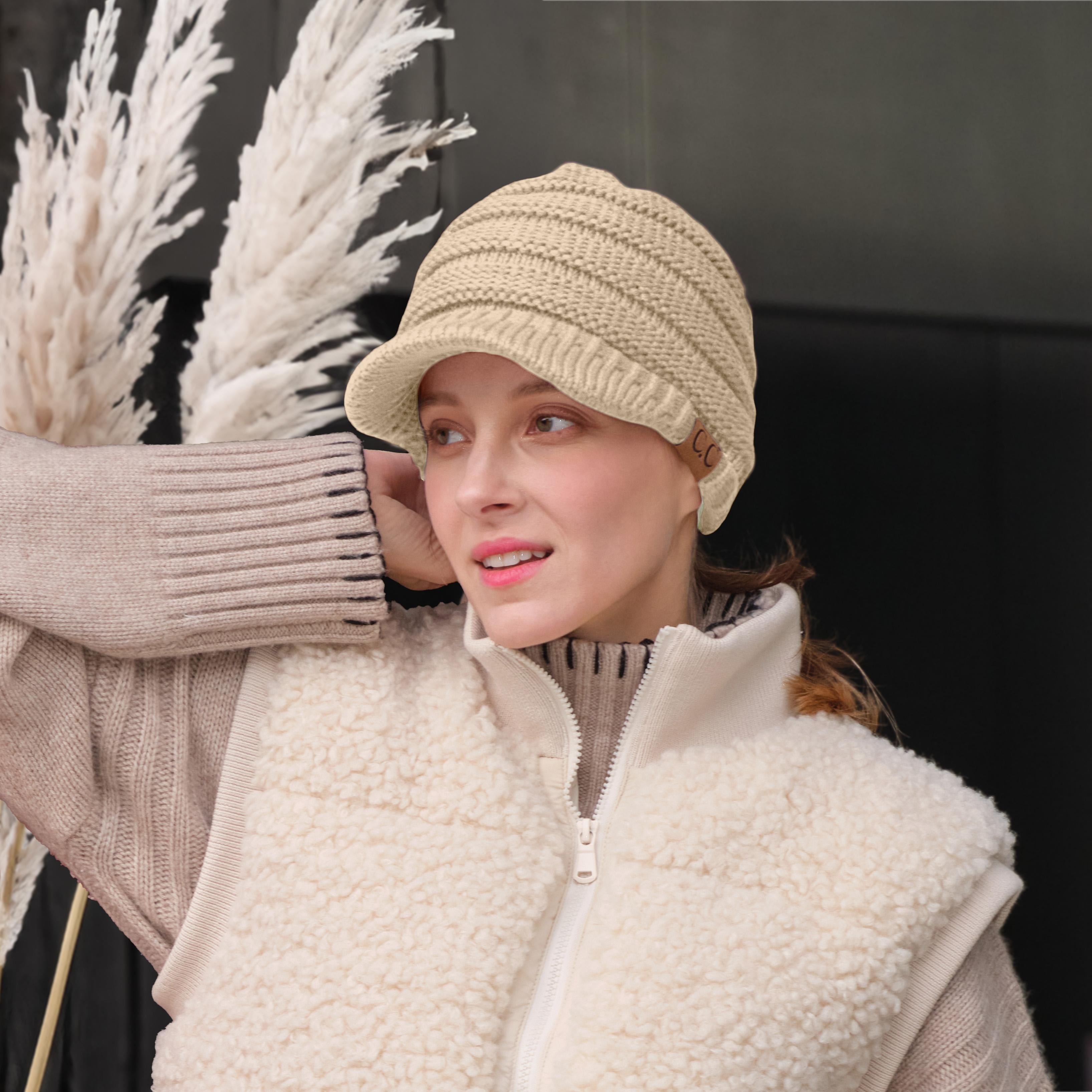 C.C Criss-Cross Knitted Brim Hat