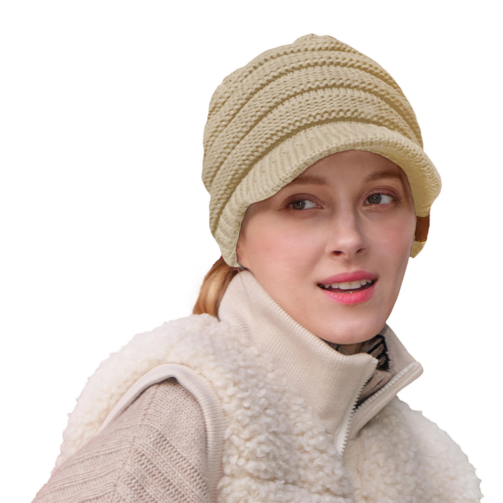 C.C Criss-Cross Knitted Brim Hat