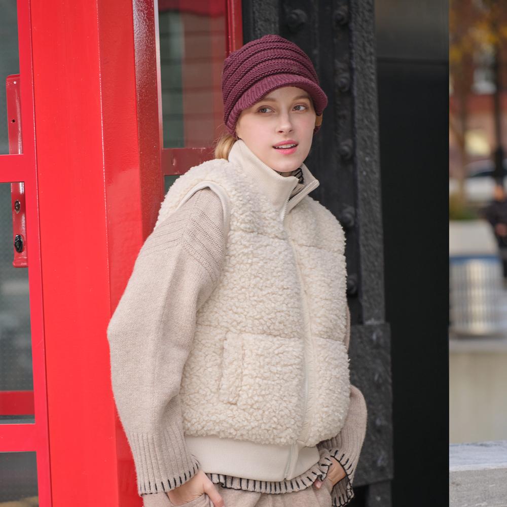 C.C Criss-Cross Knitted Brim Hat