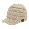 C.C Criss-Cross Knitted Visor Beanie