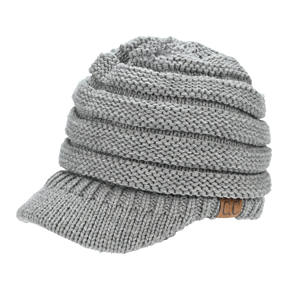 C.C Criss-Cross Knitted Visor Beanie