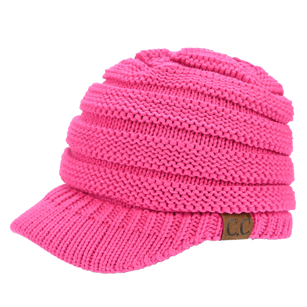 C.C Criss-Cross Knitted Visor Beanie
