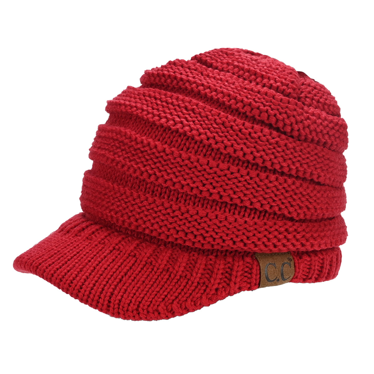 C.C Criss-Cross Knitted Visor Beanie