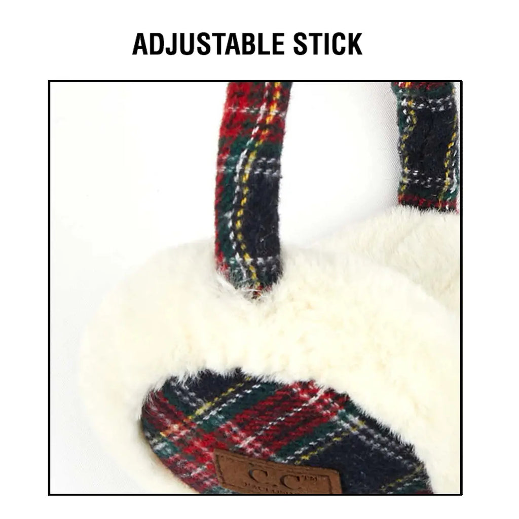 C.C Plaid Pattern Earmuffs