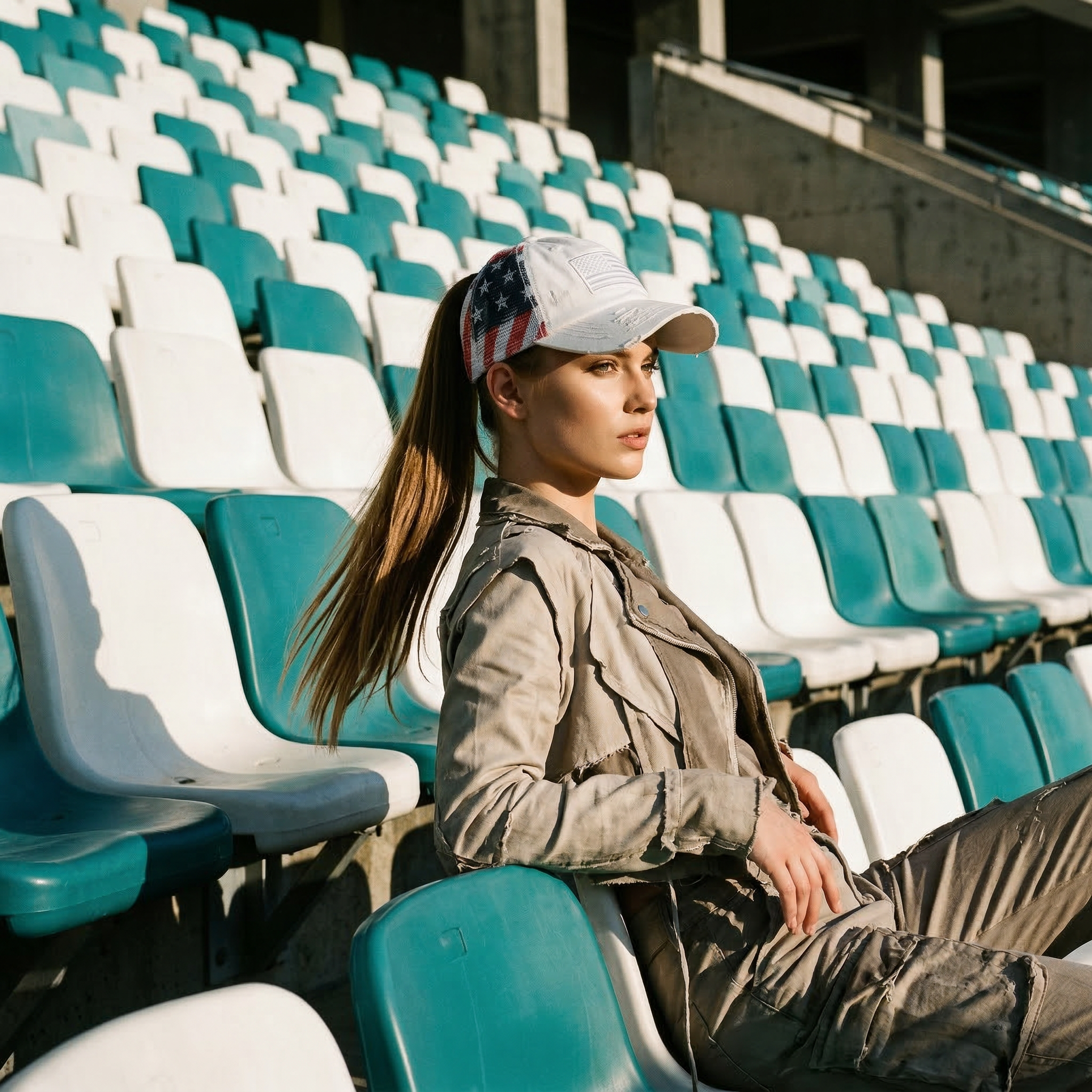 Patriotic Cotton Adjustable Women’s Baseball Cap