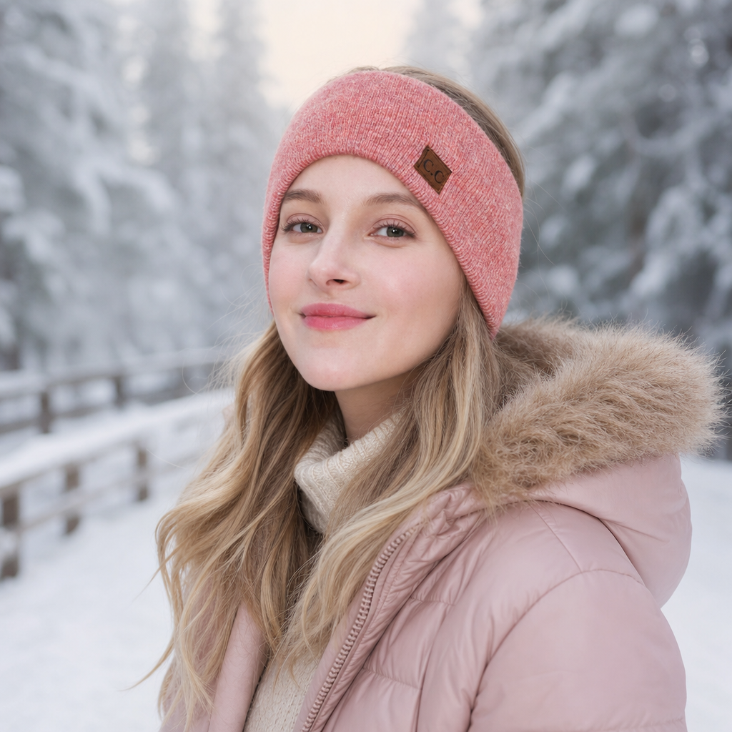 C.C Heather Knit Plain Headwrap for Women