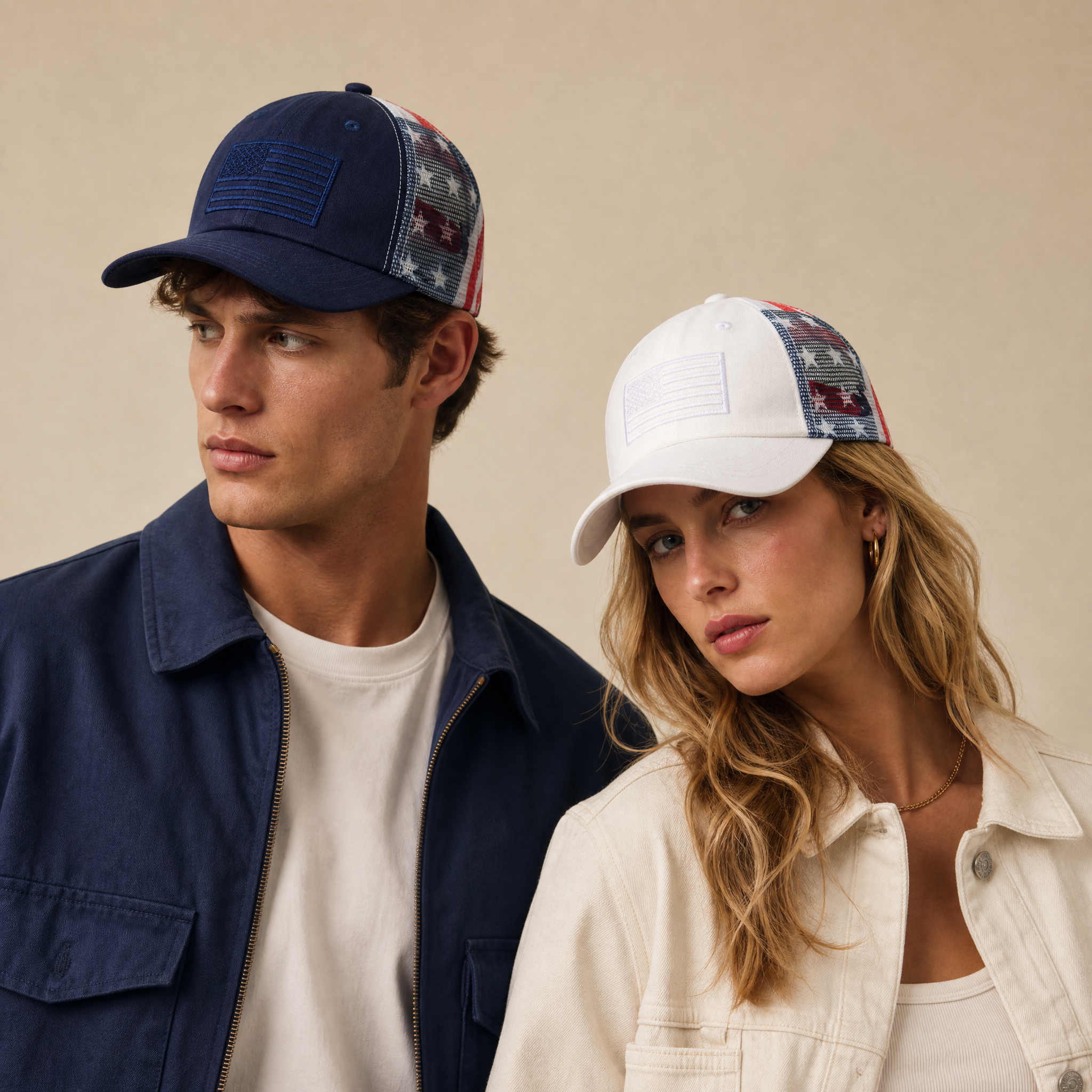 C.C Embroidered USA Flag Snapback Cap