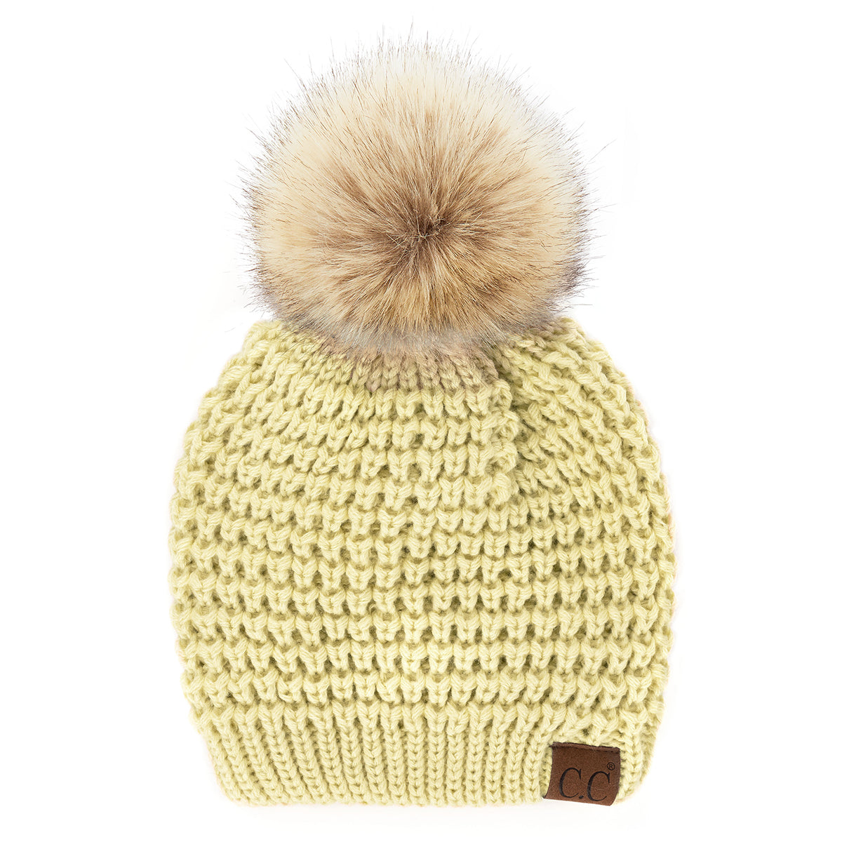 C.C Waffle Knit Pom Beanie