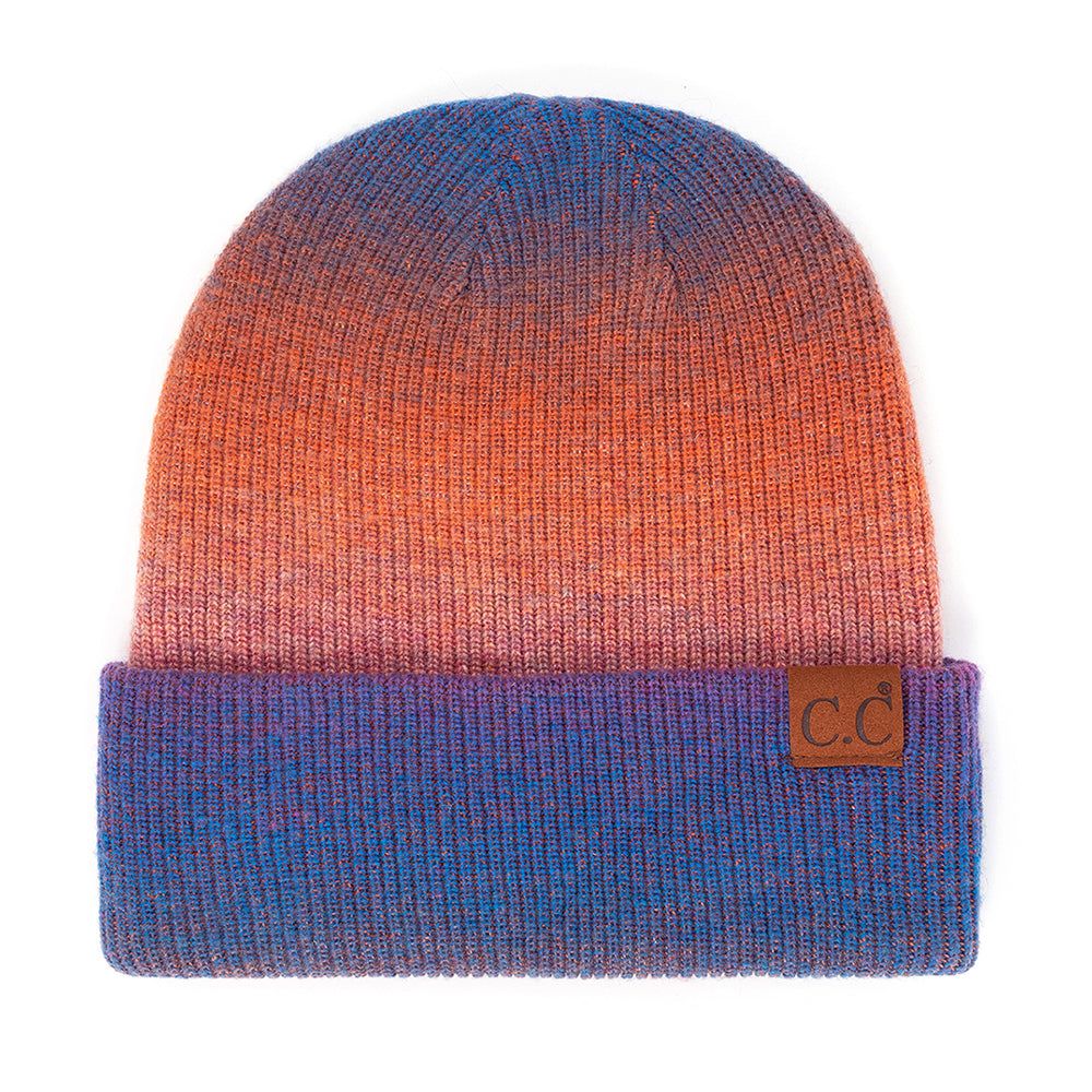 C.C Multi Color Ombre Cuff Beanie