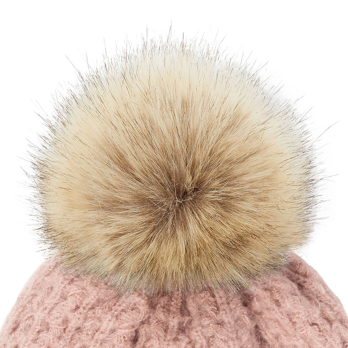 C.C Smocking Stitch Pattern Pom Beanie