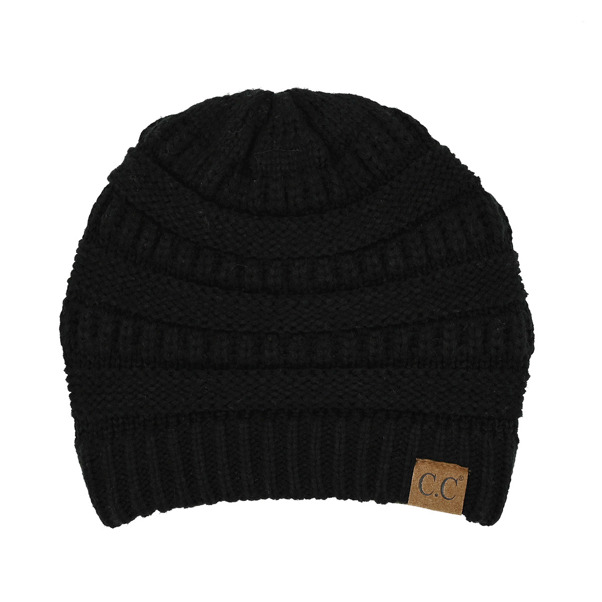 C.C Cable Knit Ribbed Beanie