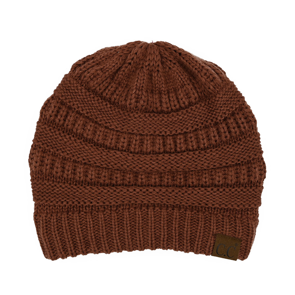 C.C Cable Knit Ribbed Beanie