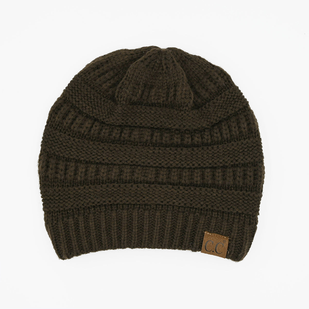 C.C Cable Knit Ribbed Beanie
