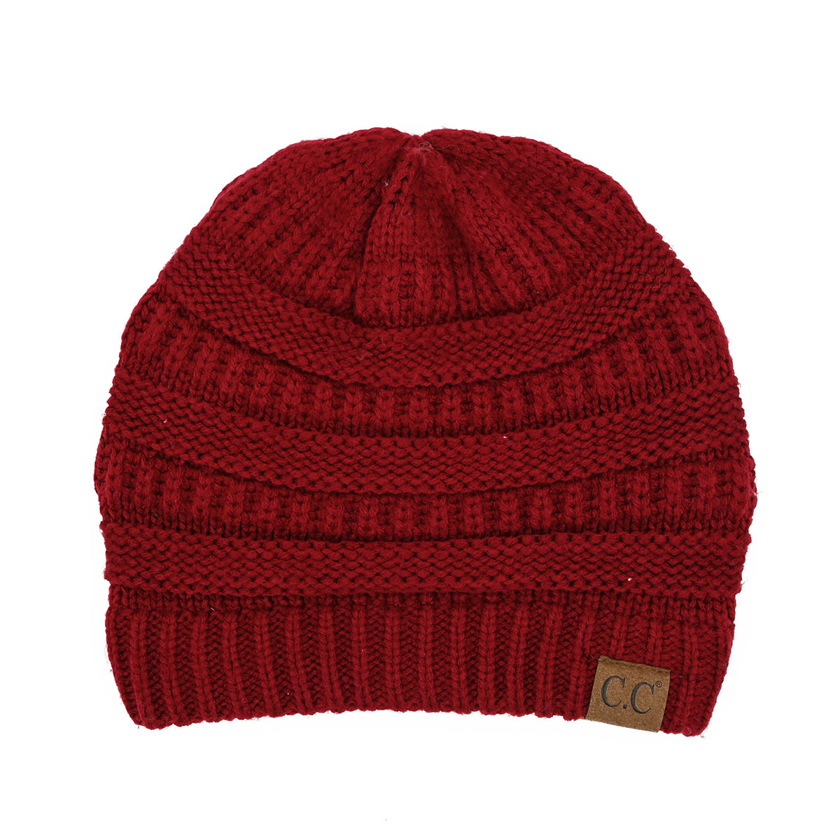 C.C Cable Knit Ribbed Beanie