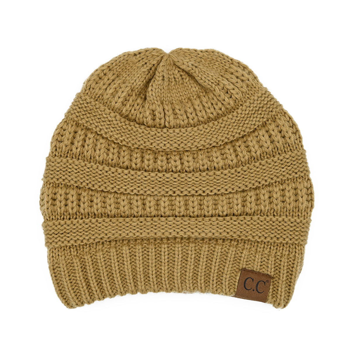 C.C Cable Knit Ribbed Beanie