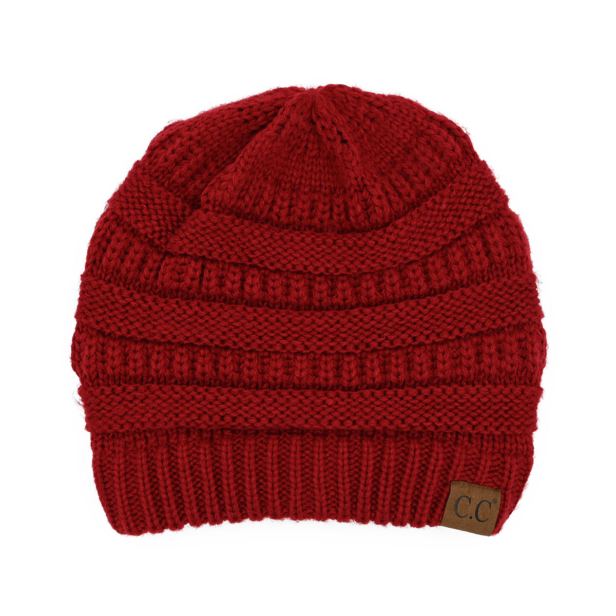 C.C Cable Knit Ribbed Beanie