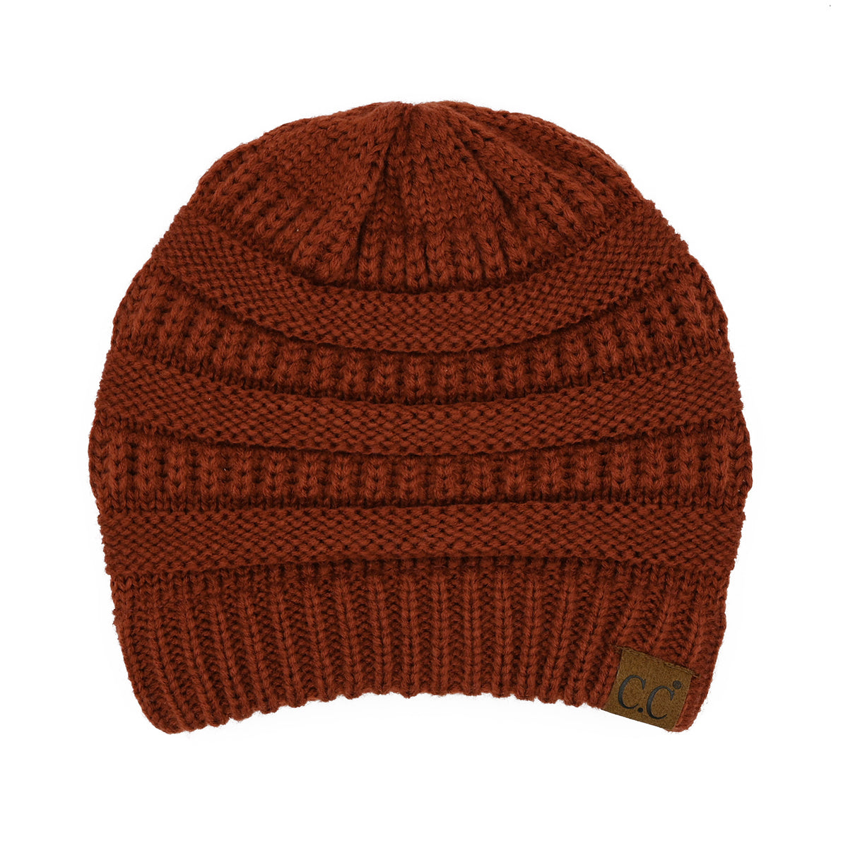 C.C Cable Knit Ribbed Beanie