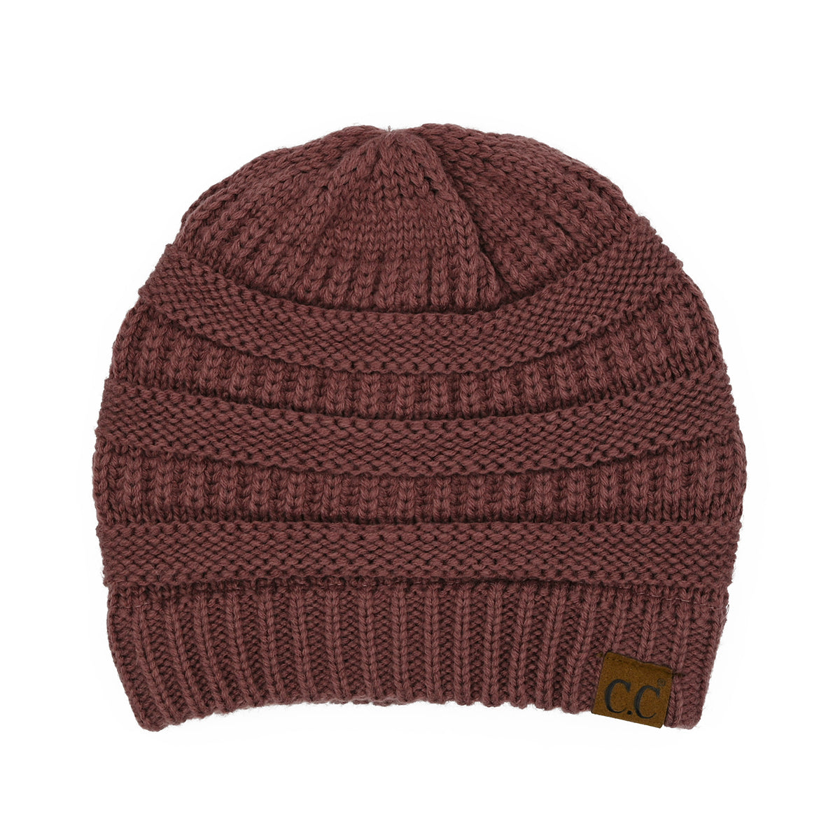 C.C Cable Knit Ribbed Beanie