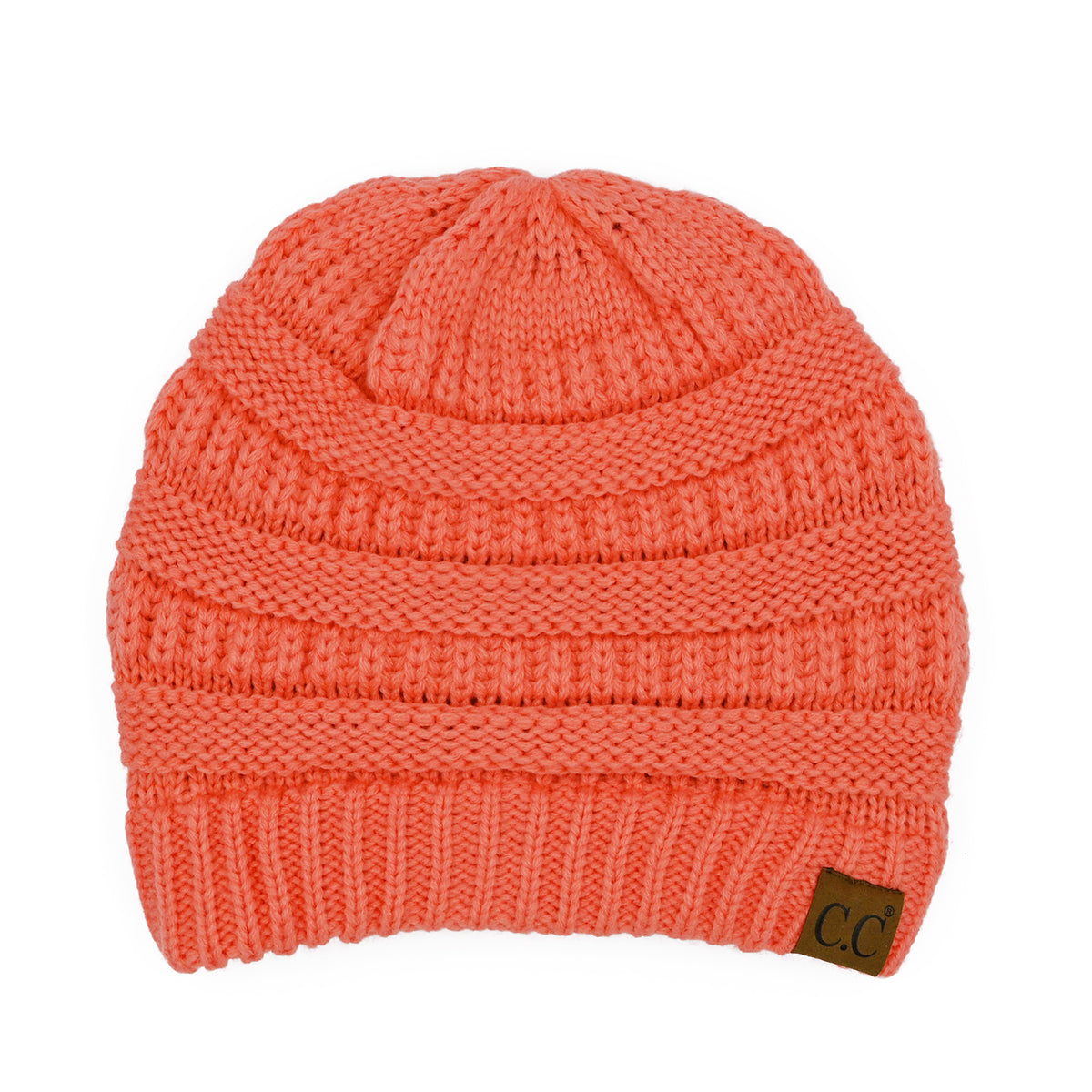 C.C Cable Knit Ribbed Beanie