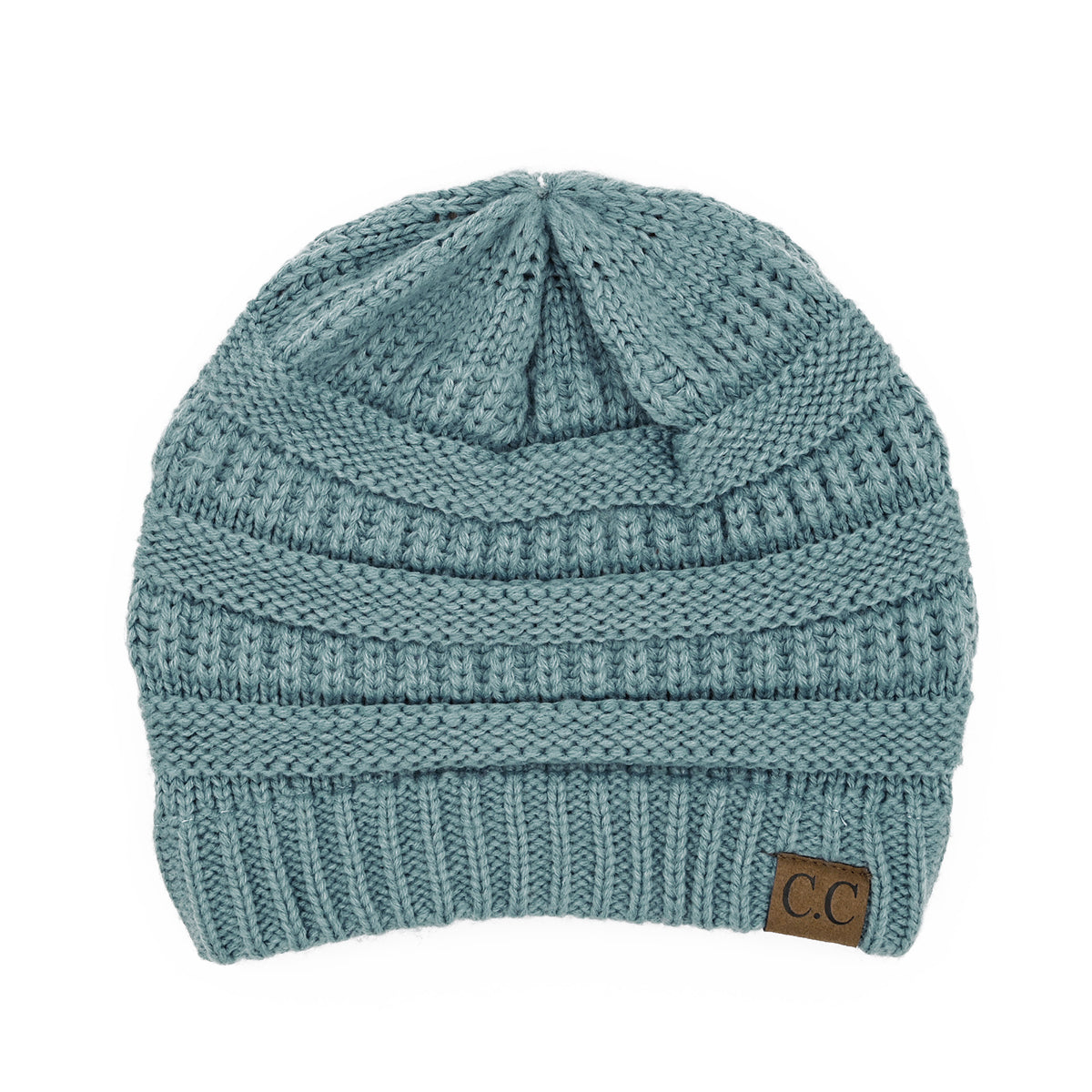 C.C Cable Knit Ribbed Beanie