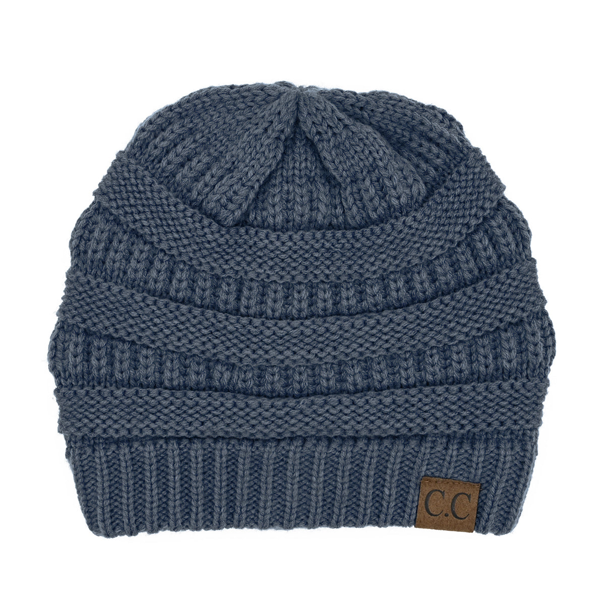 C.C Cable Knit Ribbed Beanie