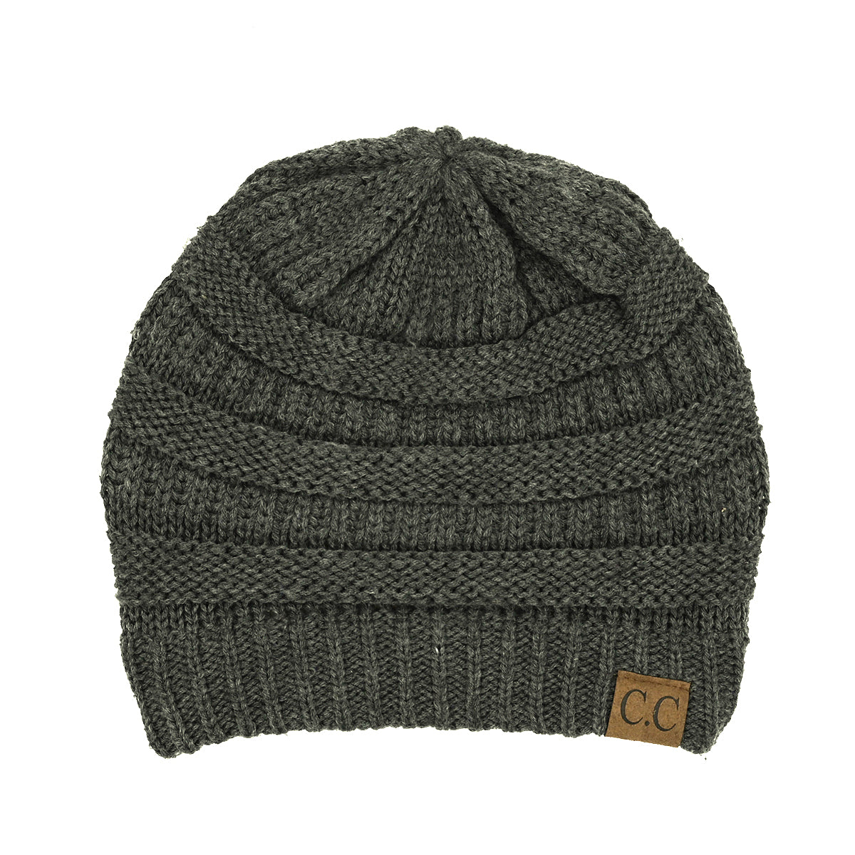 C.C Cable Knit Ribbed Beanie