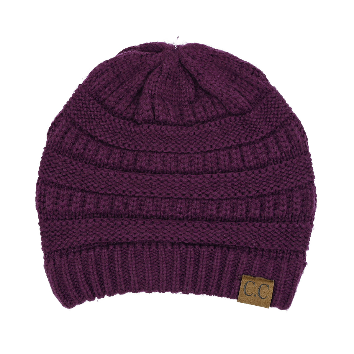 C.C Cable Knit Ribbed Beanie