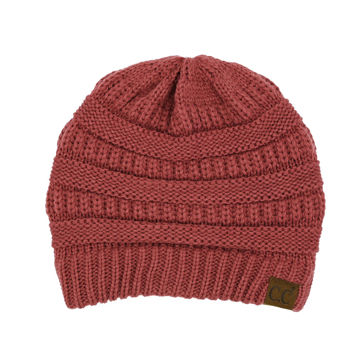 C.C Cable Knit Ribbed Beanie