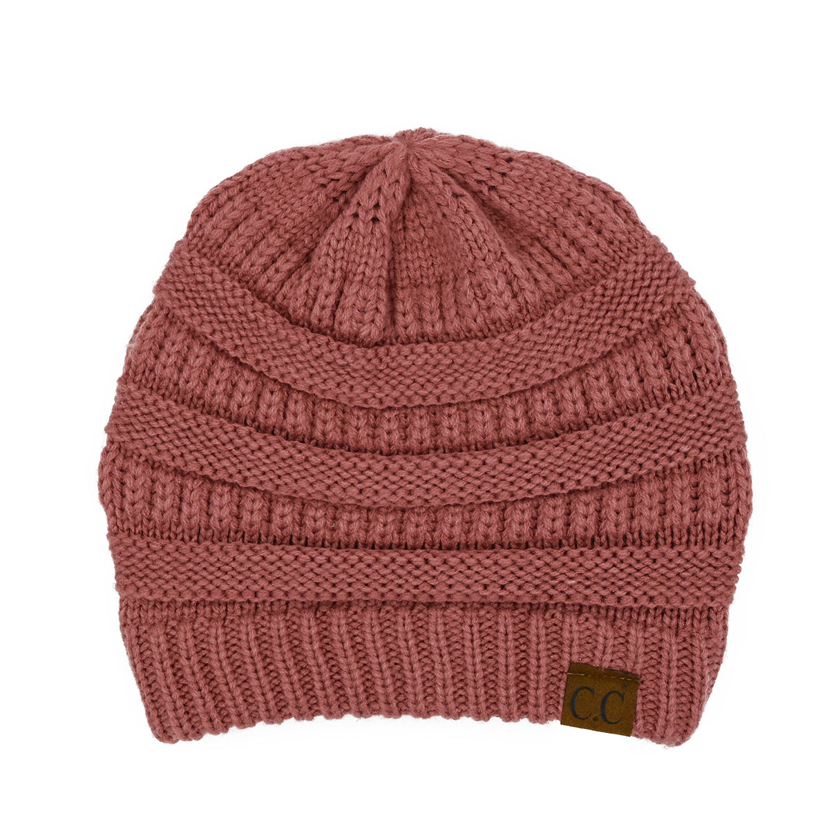 C.C Cable Knit Ribbed Beanie