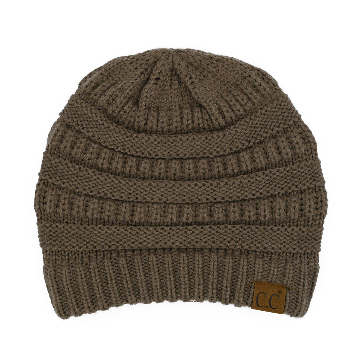 C.C Cable Knit Ribbed Beanie