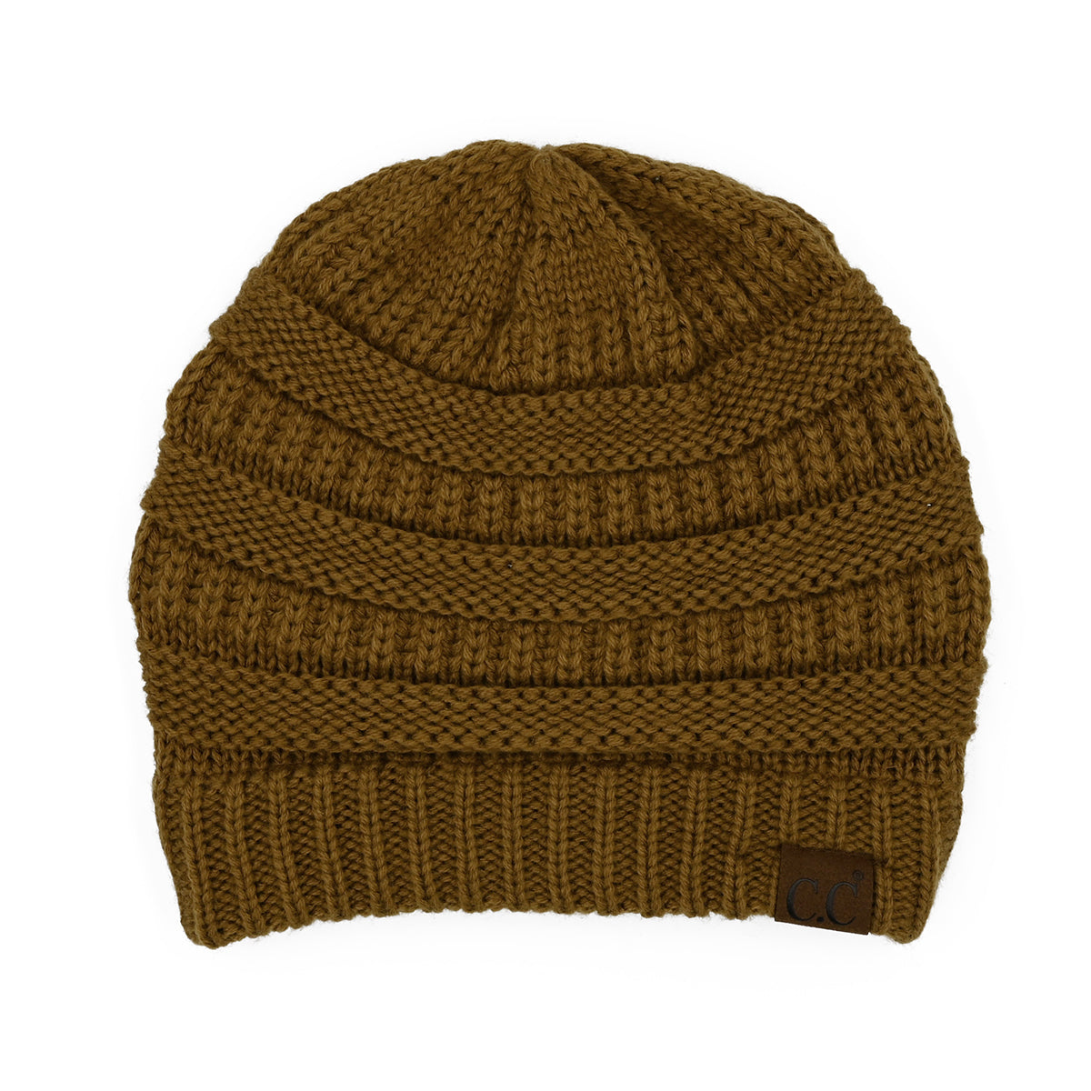 C.C Cable Knit Ribbed Beanie